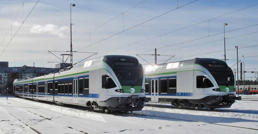 FLIRT JunakalustoOy Finnland Gut isolierte Breitspurzüge für Finnland (Foto: Stadler)